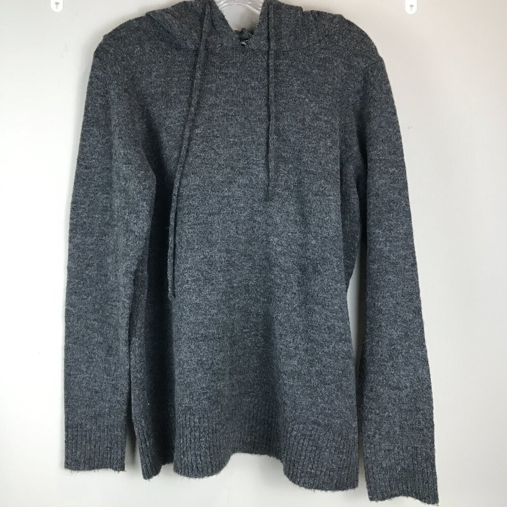 Women's Pink Clover Acrylic blend Gray Hoodie Sweater Size M